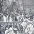 Casamento oficial entre o rei D. Pedro V e D. Estefânia na igreja de São Domingos em Lisboa, em 18 de maio de 1858.jpg